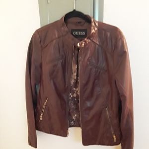 Brown leather jacket